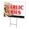 Signmission Garlic Fries Yard Sign & Stake outdoor plastic coroplast window, C-1216-DS-Garlic Fries C-1216-DS-Garlic Fries - alternate 1